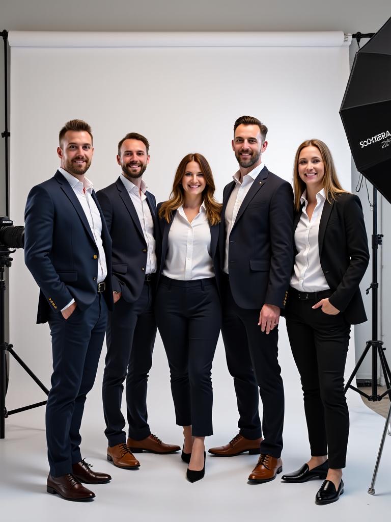 Equipo de Solombra Visuals en el estudio